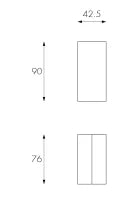 E-STYLO Consolle allungabile con top nero in MDF laccato antigraffio e gambe nero in MDF laccato antigraffio, 90cm X 42,5/302,5cm H. 76cm.