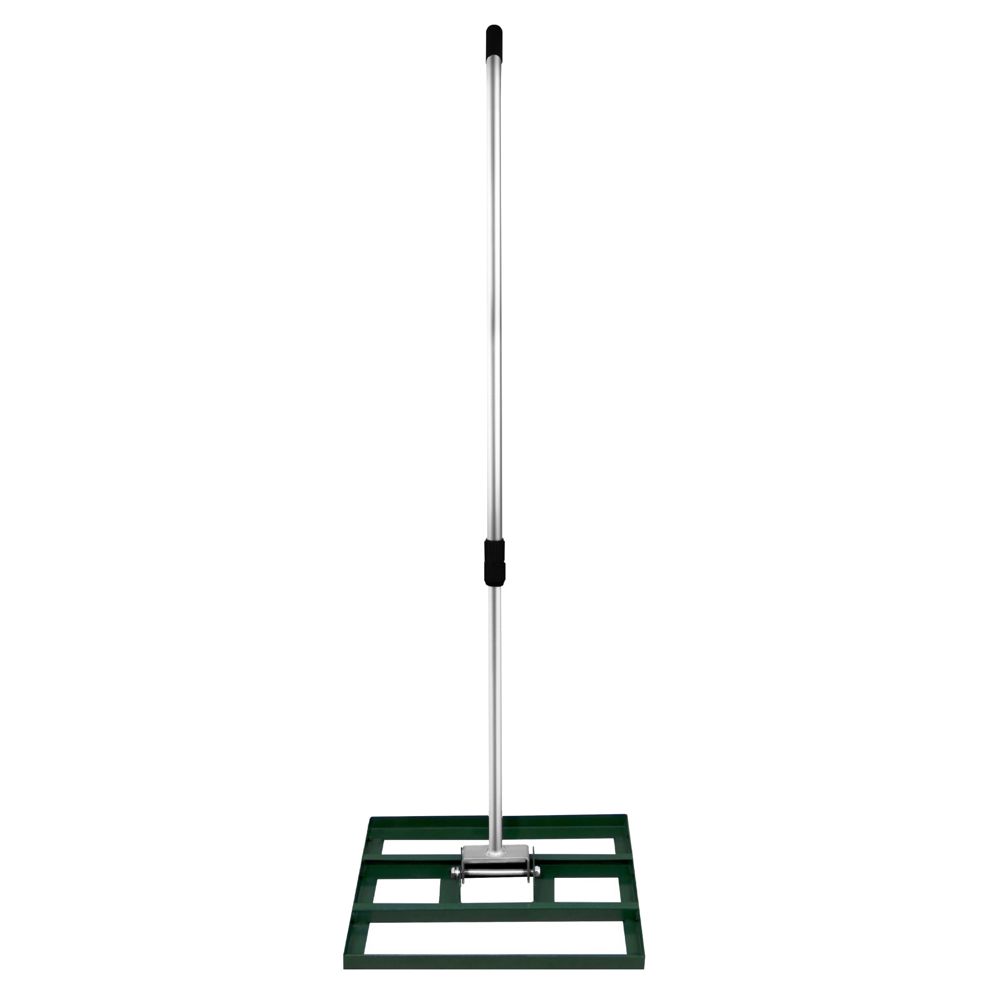 Livellatrice 50cm Rastrello Livellatore Acciaio Verde 1,9m Manico Estensibile Erba