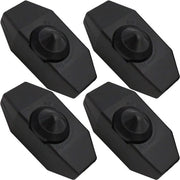 Dimmer per strisce led - Interruttore rotativo per lampade led da 1-60 watt - 220 V - Senza scatola dim/dimmeabile (set da 4 nero)