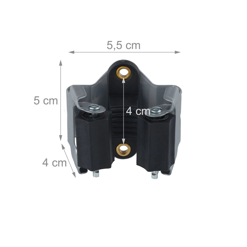 Set di 10 supporti da parete per attrezzi supporti pratici garage 5 x 5,5 x 4 cm in ferro nero 13_0007487