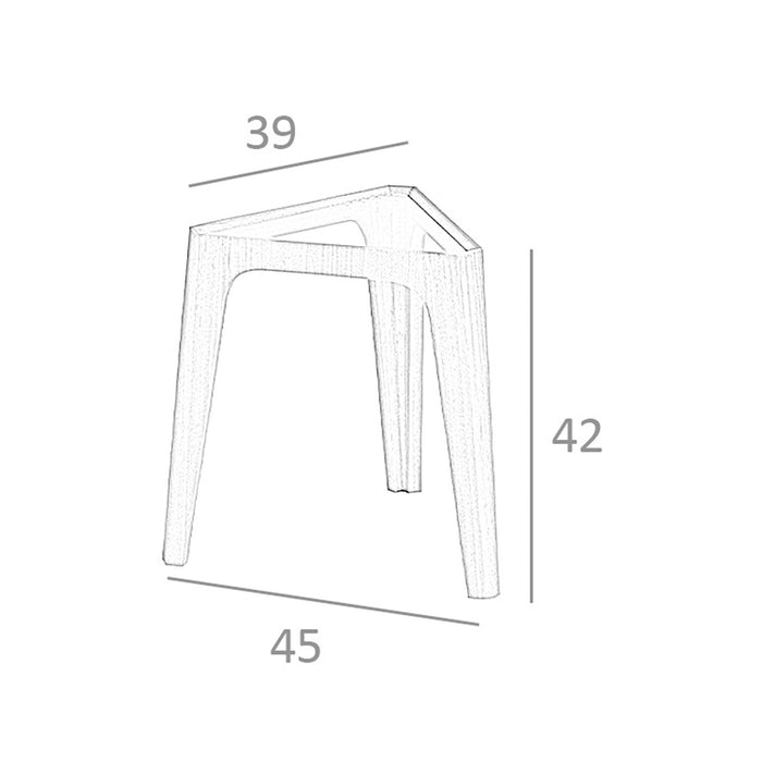 Tavolo angolare triangolare in vetro temperato e noce