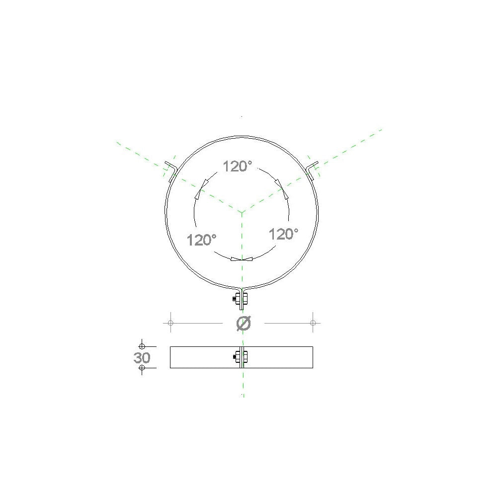 Fascetta inox da 120mm per cavi tiranti