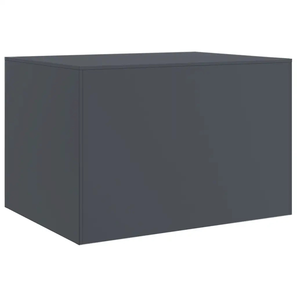 Tavolino da Salotto Antracite 67x50x44 cm in Acciaio