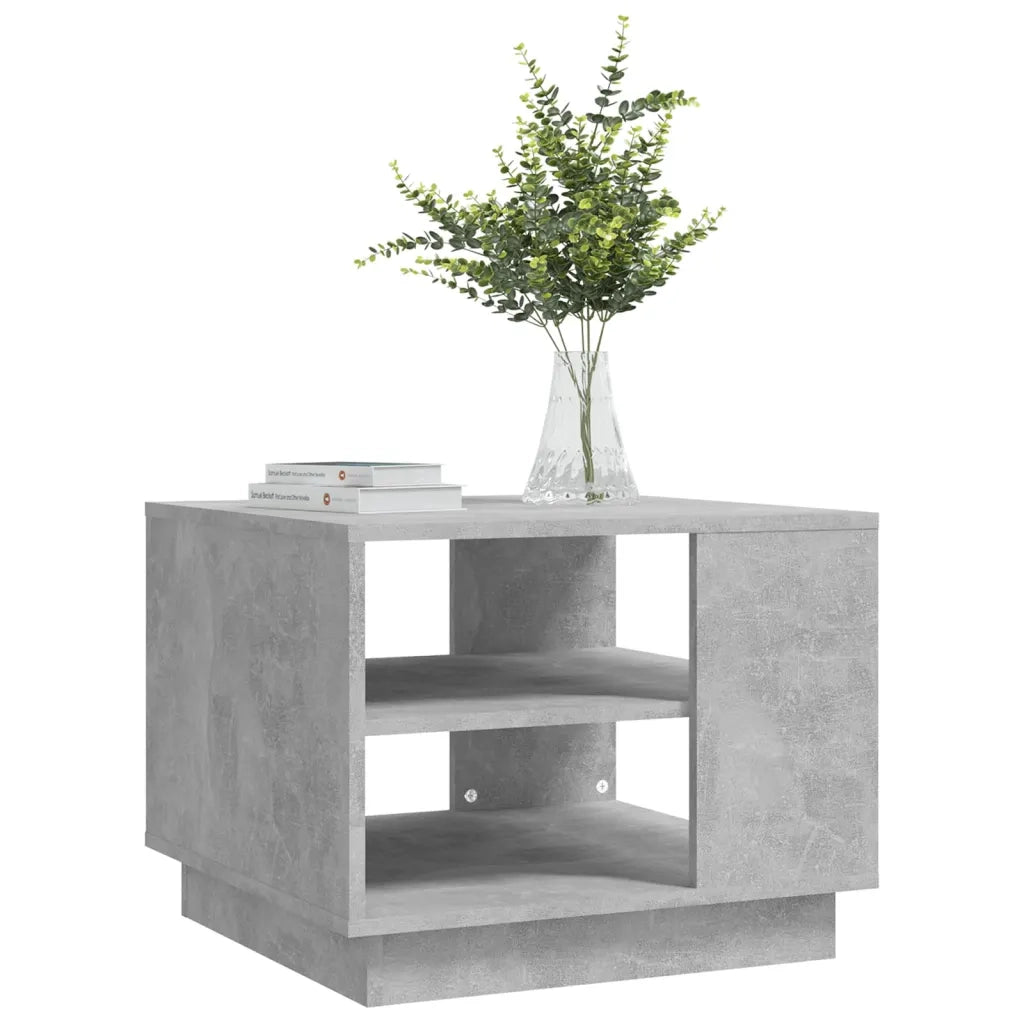 Tavolino da Salotto Grigio Cemento 55x55x43 cm in Truciolato 810293