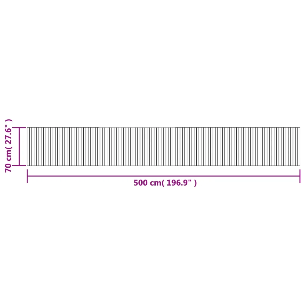 vidaXL Tappeto Rettangolare Natura Chiaro 70x500 cm in Bambù