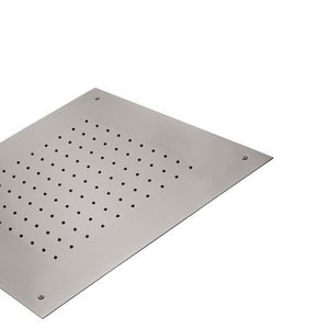 Soffione a soffitto in acciaio inox quadrato