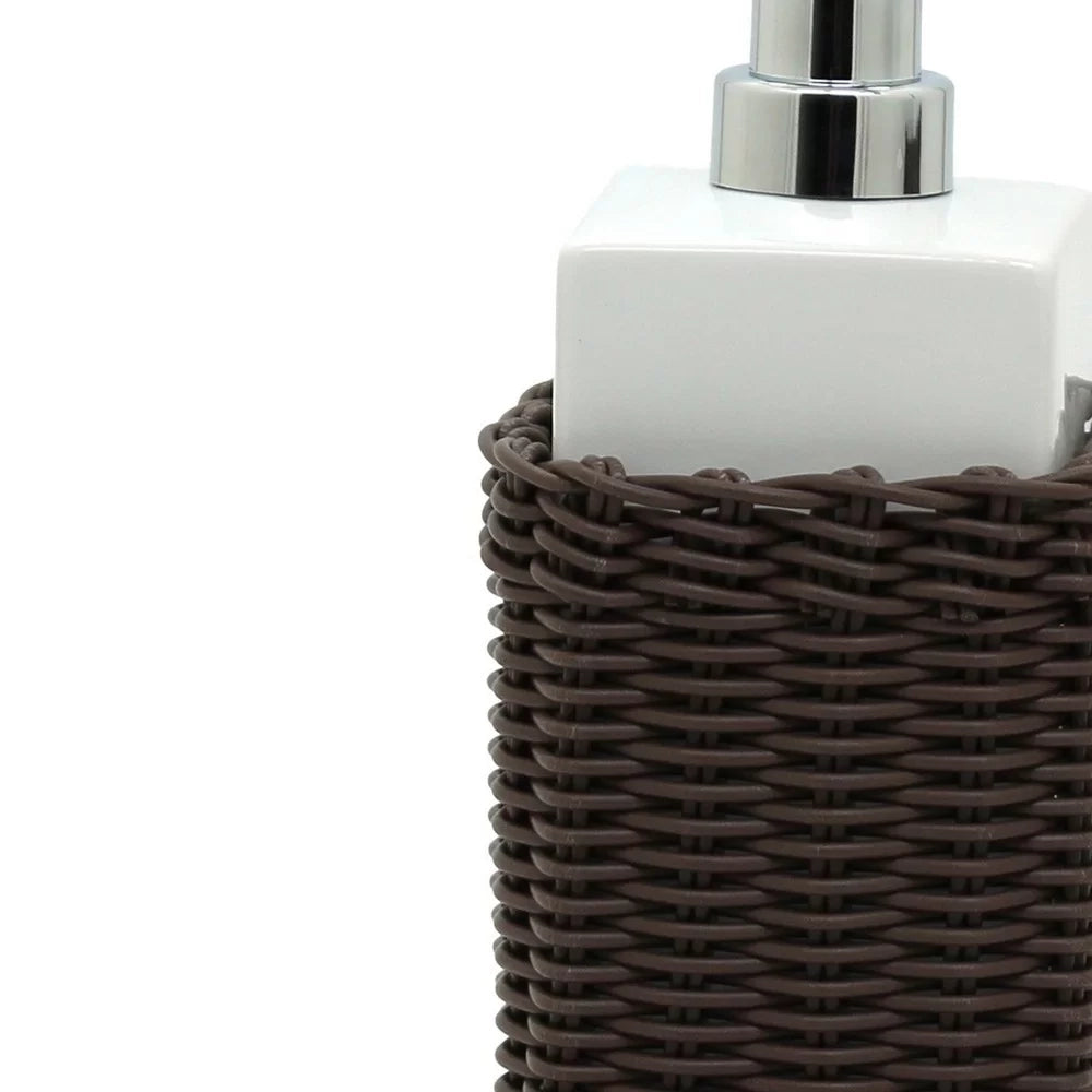 Dispenser in ceramica bianco - serie Fibra