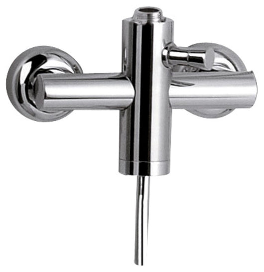 Gruppo doccia a muro con deviatore e attacco serie minimal