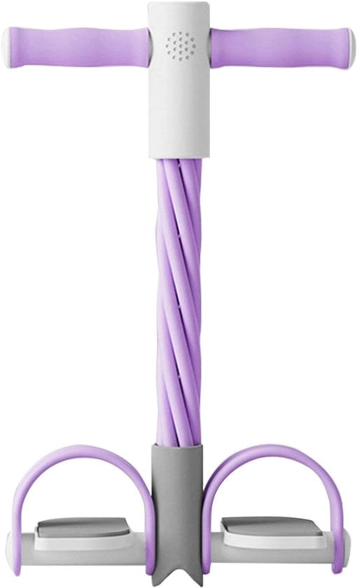 Pedale di resistenza con contatore digitale, manubrio multifunzionale di resistenza, 6 braccioli, estensore pedale elastico, estensore corpo, attrezzo per la forma fisica per uso domestico