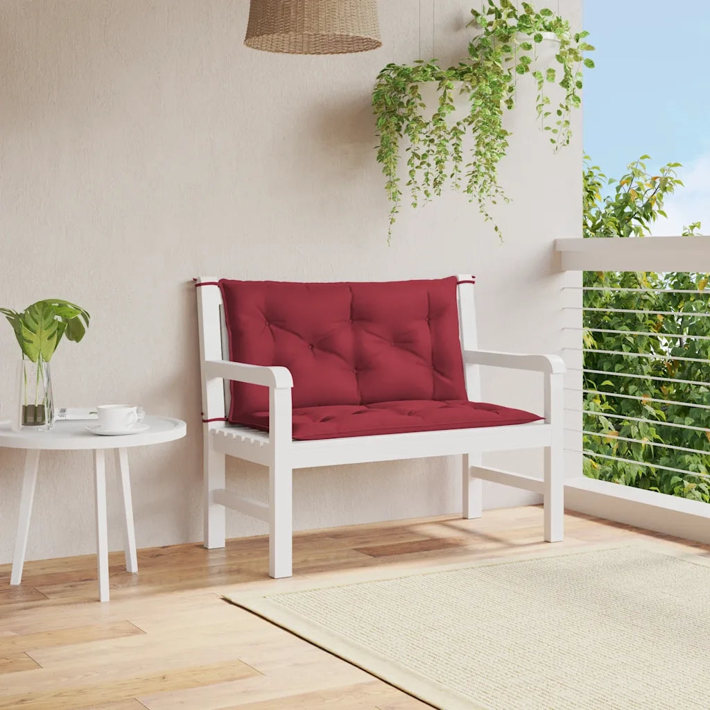 Cuscino per Panca Rosso Vino 100x(50+50)x7cm in Tessuto Oxford 315001
