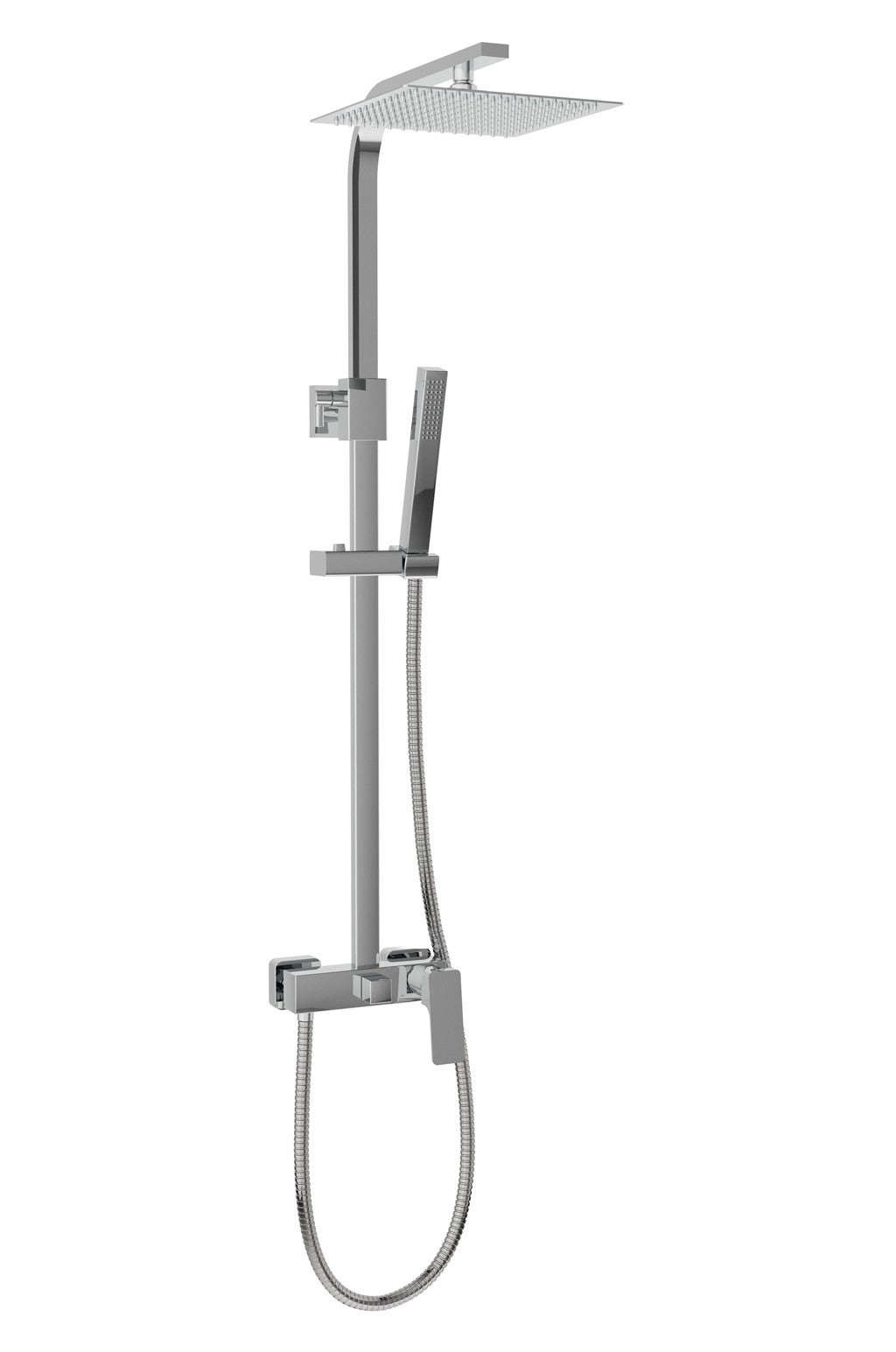 Colonna doccia squadrata completa di miscelatore