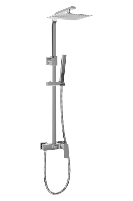 Colonna doccia squadrata completa di miscelatore