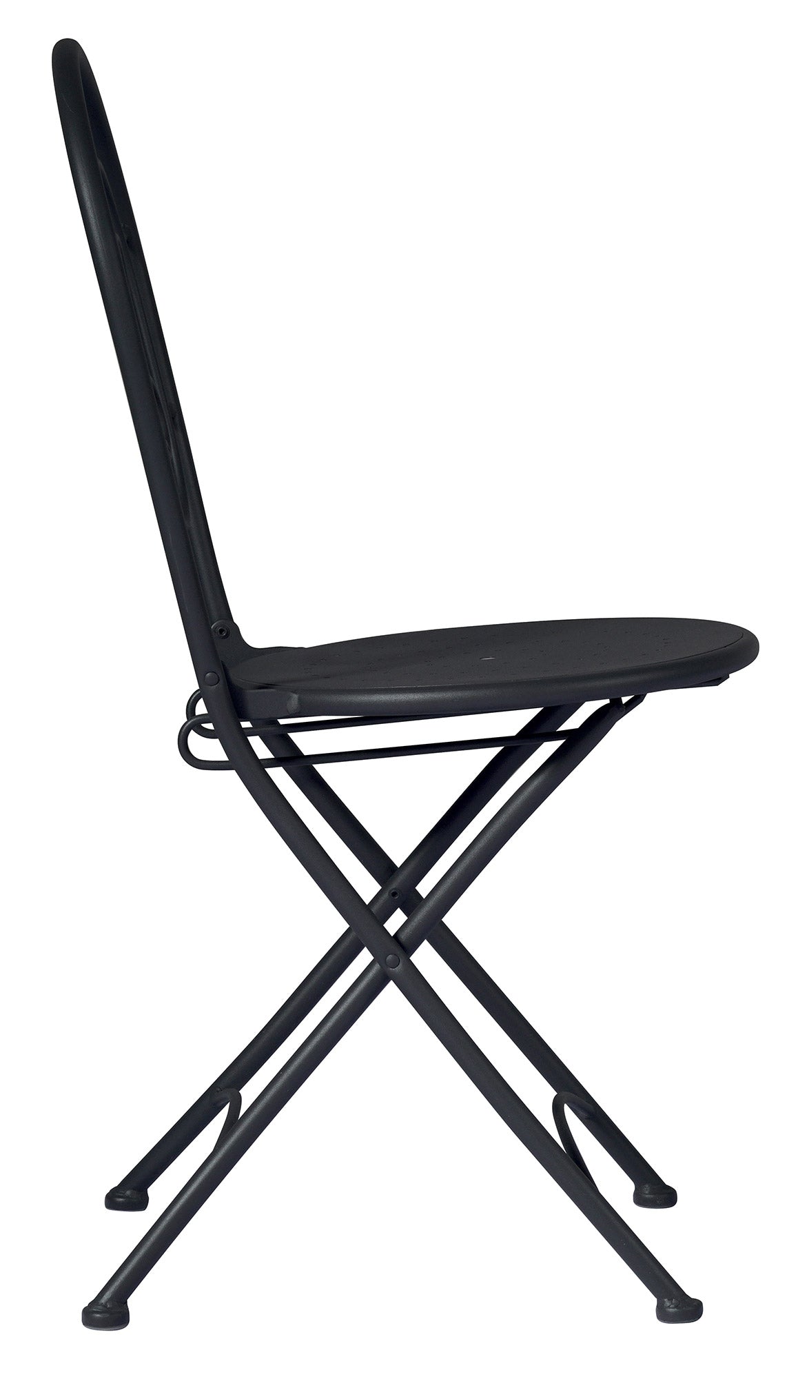 Sedia Pieghevole da Giardino 41x55x91 cm in Ferro Orta Grigio Antracite