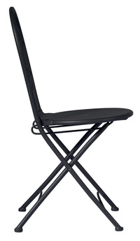 Sedia Pieghevole da Giardino 41x55x91 cm in Ferro Orta Grigio Antracite