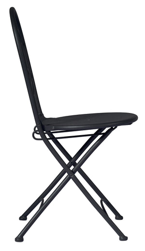Sedia Pieghevole da Giardino 41x55x91 cm in Ferro Orta Grigio Antracite