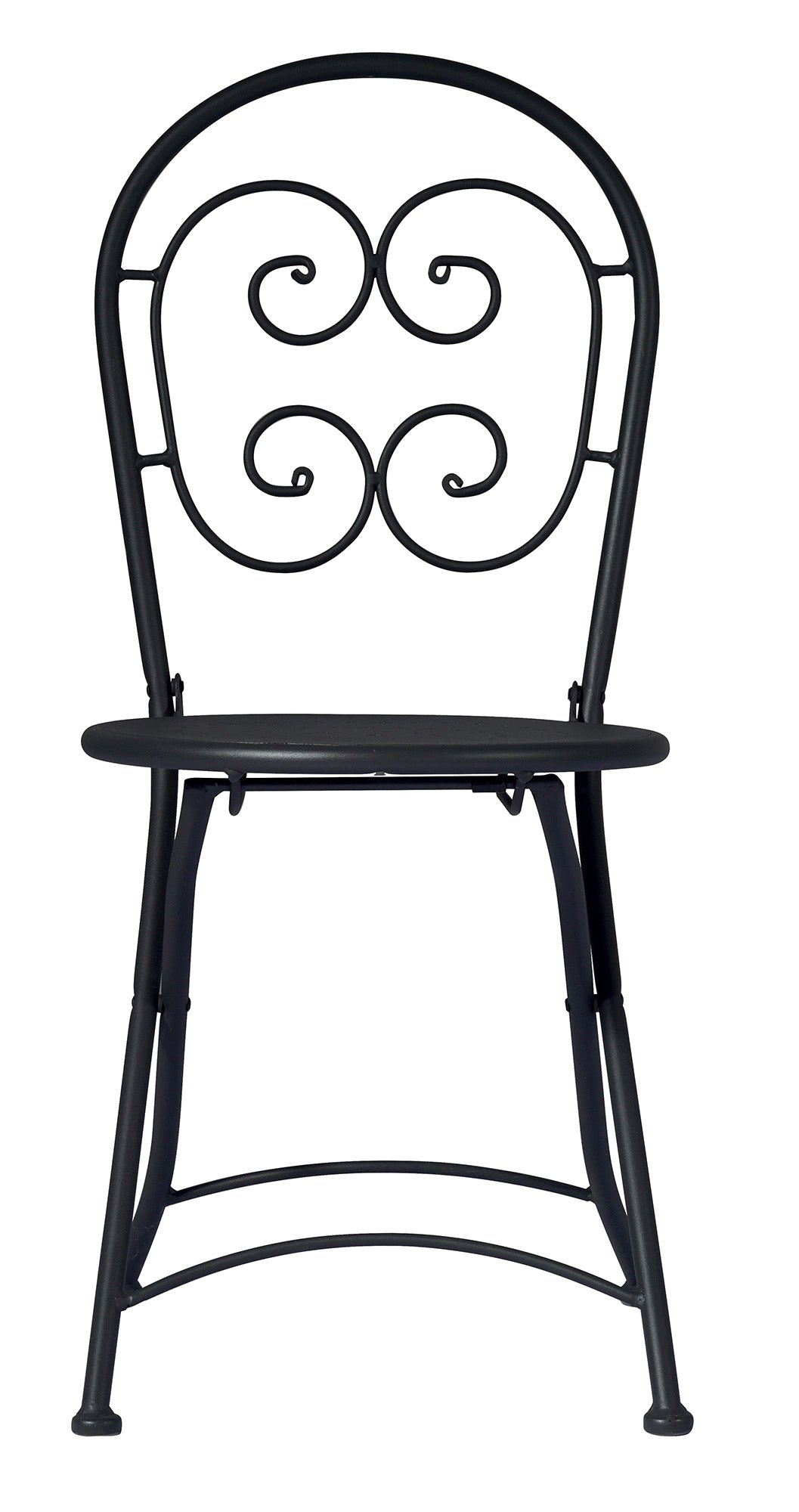 Sedia Pieghevole da Giardino 41x55x91 cm in Ferro Orta Grigio Antracite