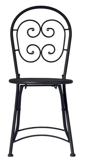 Sedia Pieghevole da Giardino 41x55x91 cm in Ferro Orta Grigio Antracite