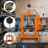 Pressa idraulica da officina 10 tonnellate Manometro da banco per officina Garage