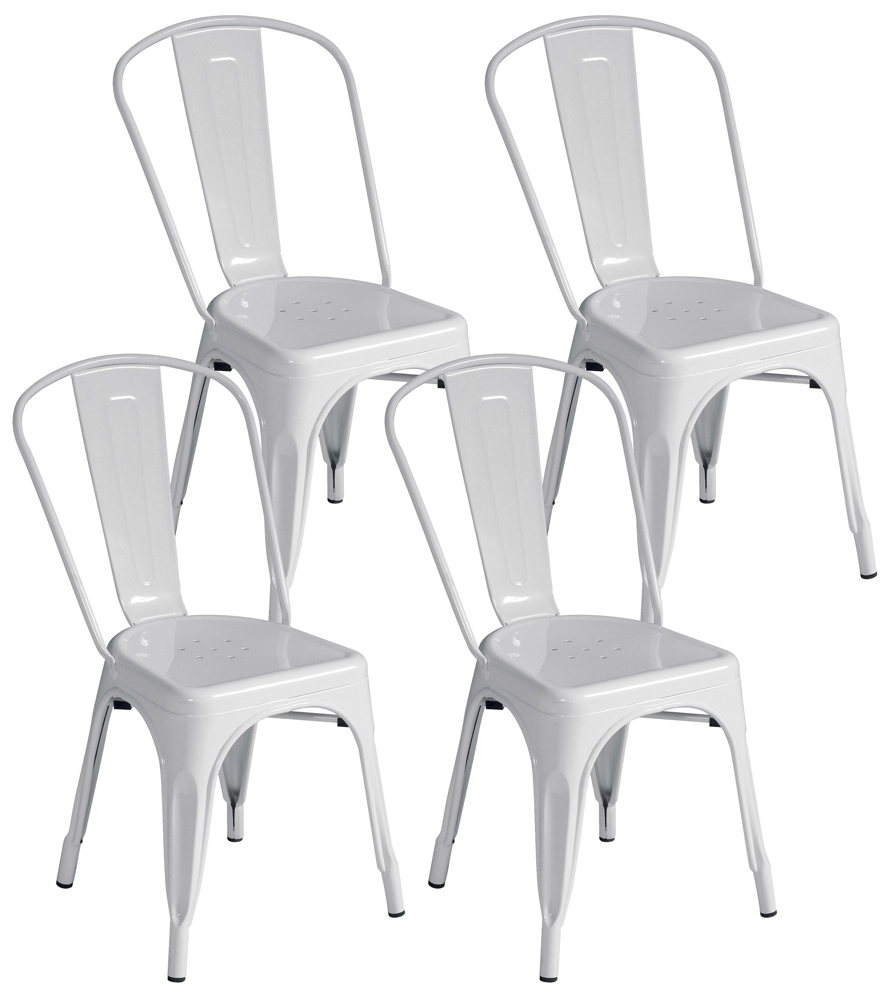 Sedia da Giardino 43x53x86 cm in Lamiera Avorio