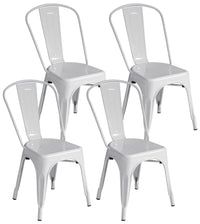 Sedia da Giardino 43x53x86 cm in Lamiera Avorio