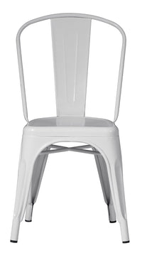 Sedia da Giardino 43x53x86 cm in Lamiera Avorio