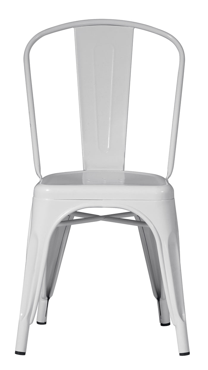 Sedia da Giardino 43x53x86 cm in Lamiera Avorio