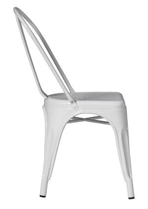 Sedia da Giardino 43x53x86 cm in Lamiera Avorio