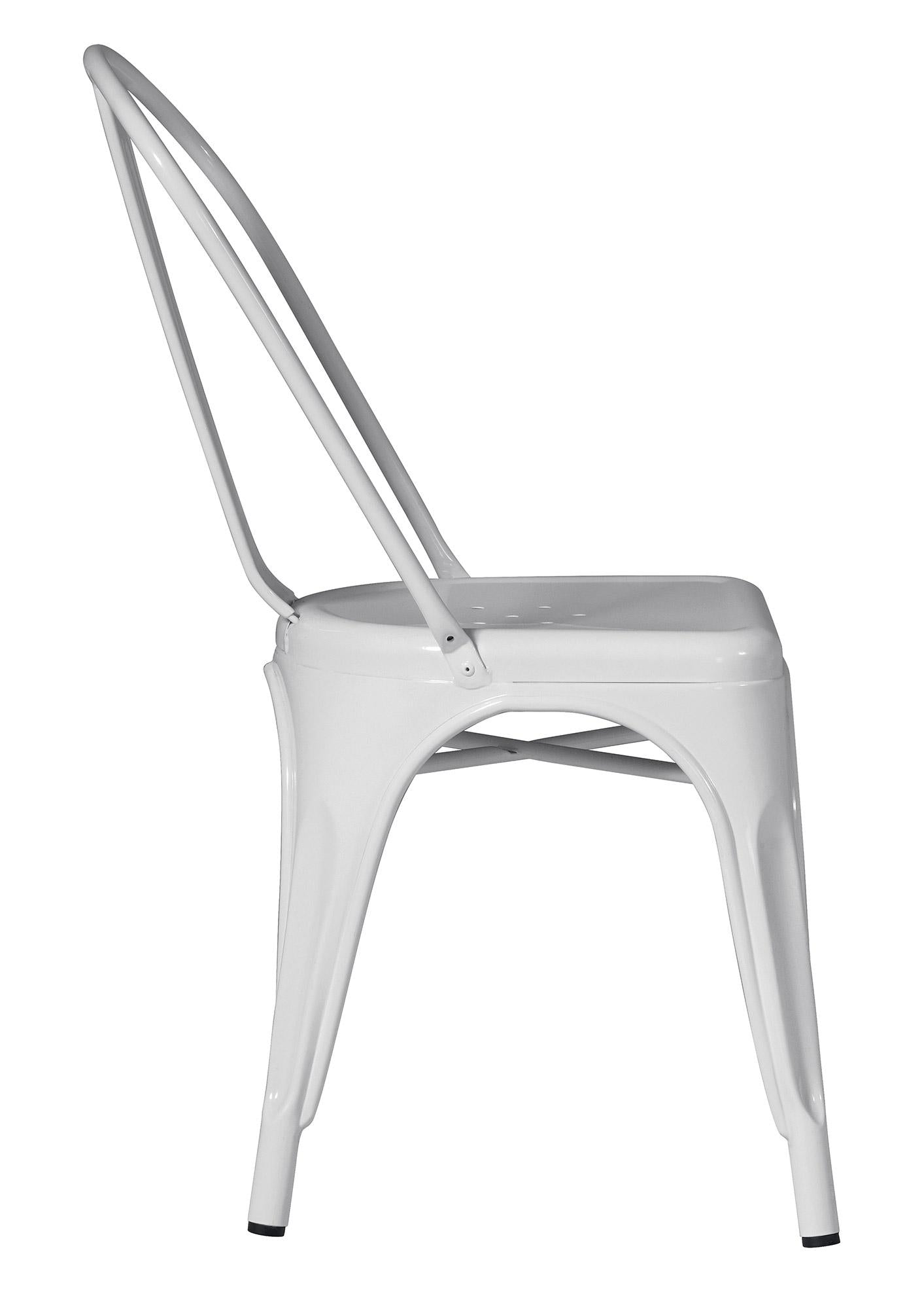 Sedia da Giardino 43x53x86 cm in Lamiera Avorio