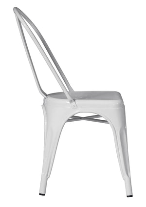 Sedia da Giardino 43x53x86 cm in Lamiera Avorio