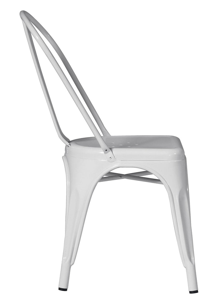 Sedia da Giardino 43x53x86 cm in Lamiera Avorio