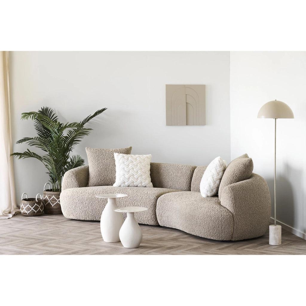 Lampada da Terra Sheffield, Beige, Metallo, 40x40x155 cm