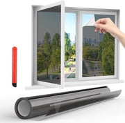 Folie di vetro per finestre 100 x 445 cm - Folio di vetro per finestre termico riflettente a calore con blocco UV per camera da bagno, ufficio e cucina, tinta nera