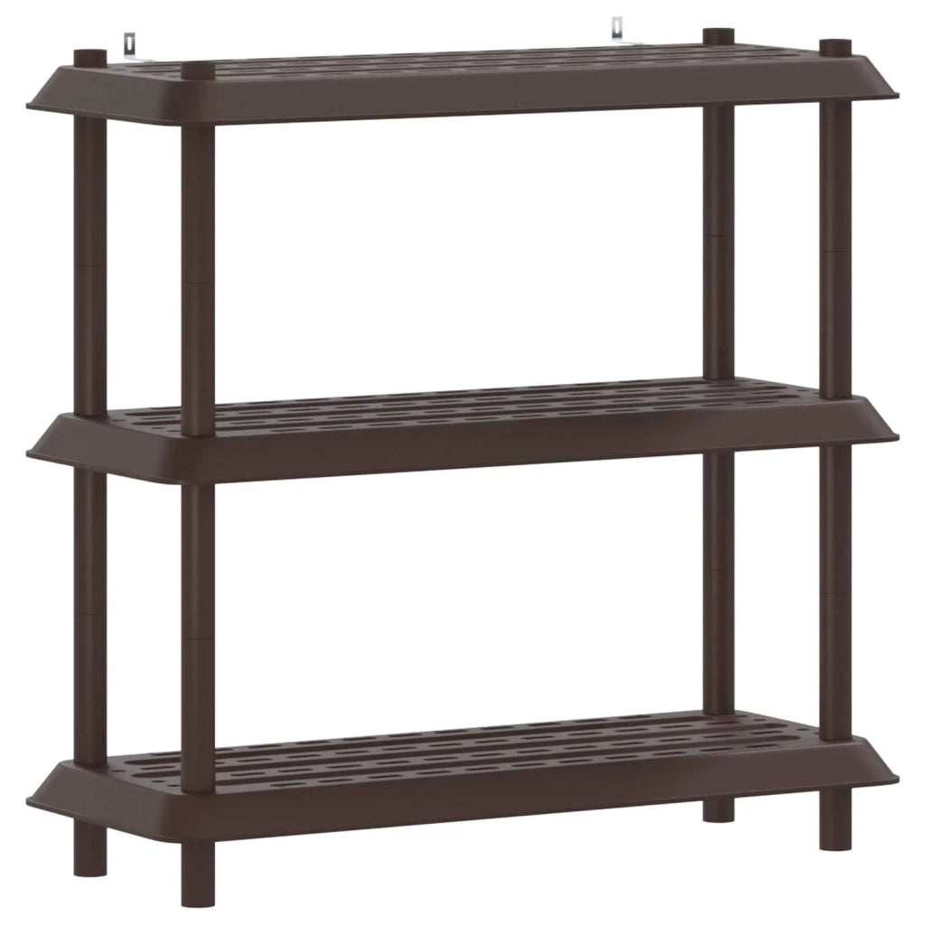 Unità di scaffalatura 3 livelli 100 x 40 x 96 cm PP Marrone 8011745