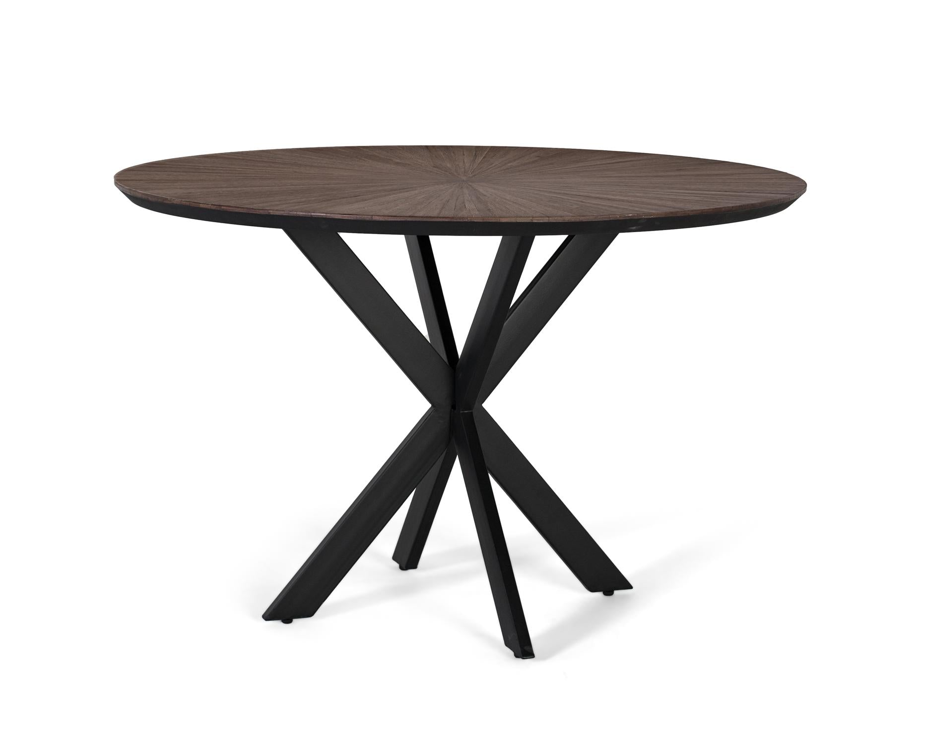 Tavolo da pranzo rotondo in legno di teak riciclato, diametro 120 cm