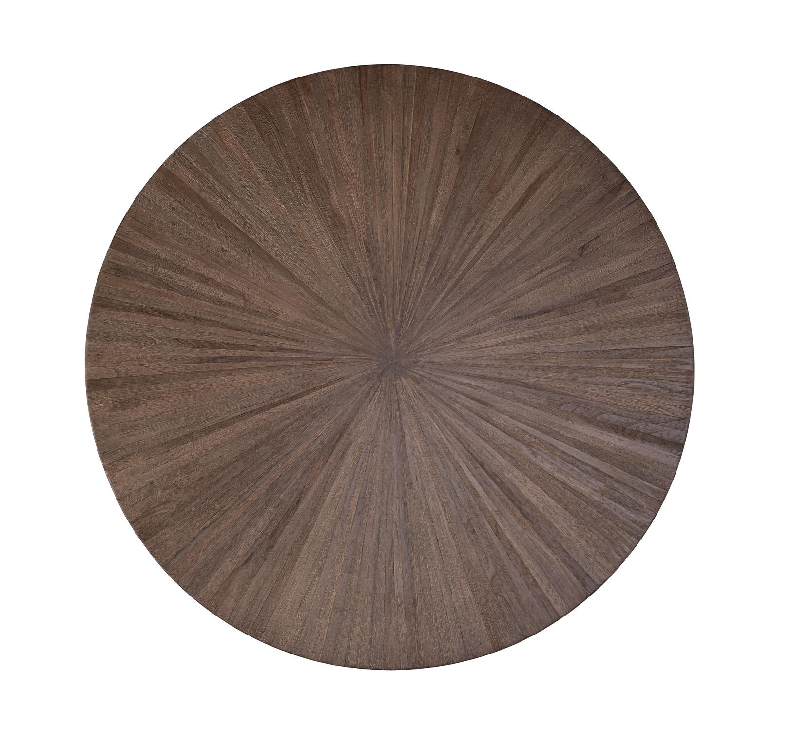 Tavolo da pranzo rotondo in legno di teak riciclato, diametro 120 cm