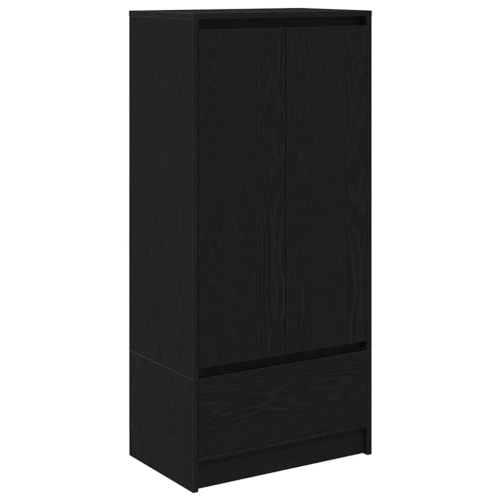 Armadio con Cassetto Rovere Nero 55,5x34x119,5 cm in Truciolato CFW4042516