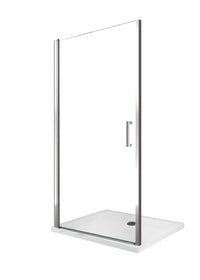 Parete Doccia Battente In Nicchia Vetro 8 mm Easy-clean Reversibile 84-88 REGOLABILE - H 200 CM - 8 MM 