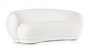 Divano 2 Posti 191x93x73 cm Tecla in Bouclè Bianco