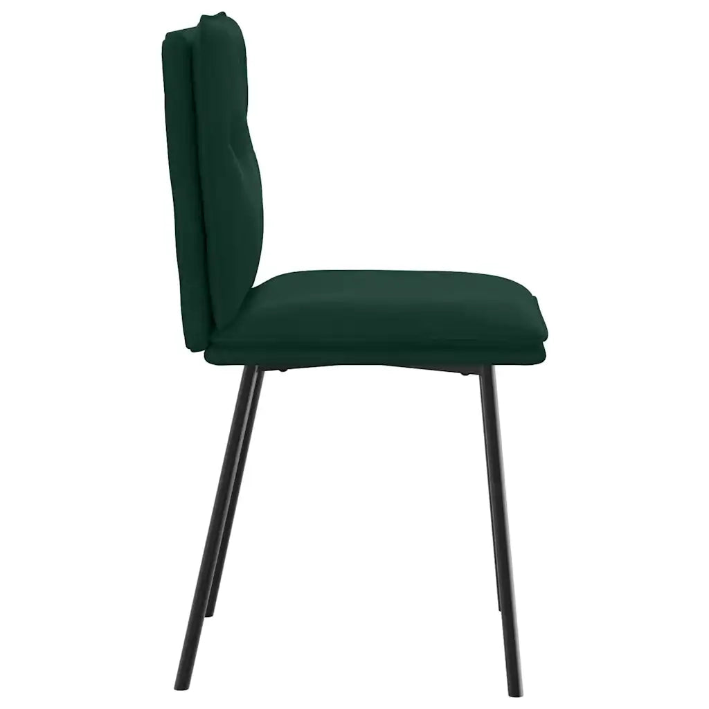 Sedie da Pranzo 4 pz Verde Scuro in Velluto 3315411