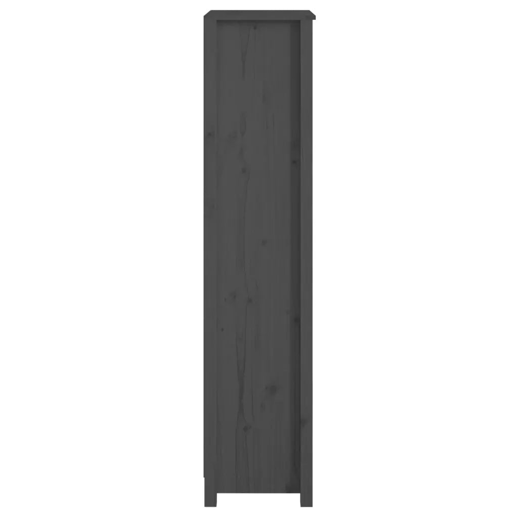 Libreria Grigia 50x35x154 cm in Legno Massello di Pino 821716