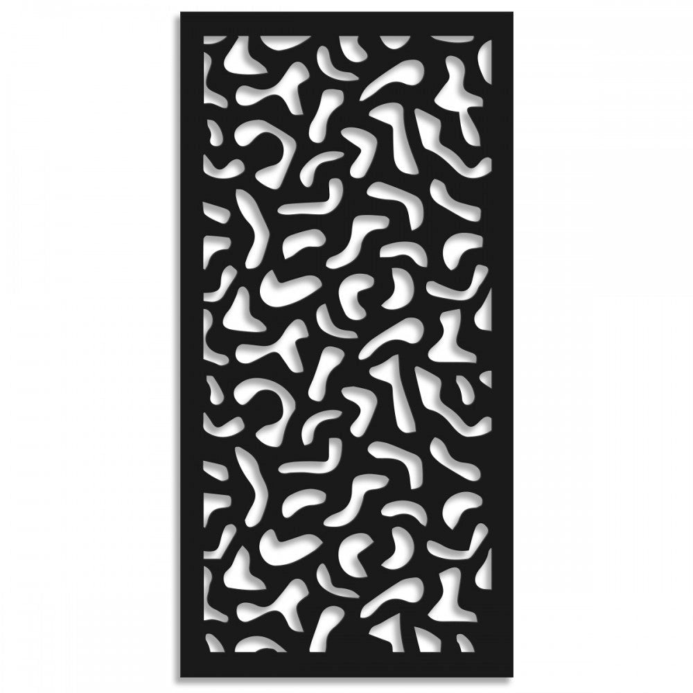 MACCHIE - Pannello in PVC traforato - Parasole Colore: nero, Misura: 47x94 cm