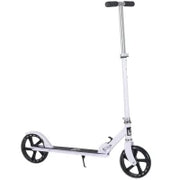 Monopattino Pieghevole Con Manubrio Regolabile Su 4 Livelli, Sistema Di Frenata Posteriore, Per Bambino Adolescente Peso Max. 100KG, 88L x 37P x 75-100H cm, Bianco