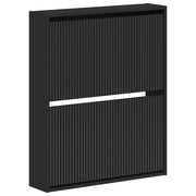 Mobiletto per Scarpe da Muro ARNHEM 71 x 17 x 86 cm Nero 896636