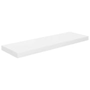 Scaffale a parete | Ripiano a parete | Mensola a parete Bianco Lucido 80x23,5x3,8 cm in MDF
