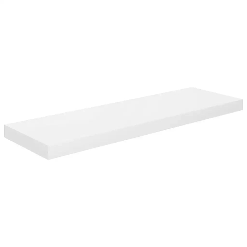 Scaffale a parete | Ripiano a parete | Mensola a parete Bianco Lucido 80x23,5x3,8 cm in MDF