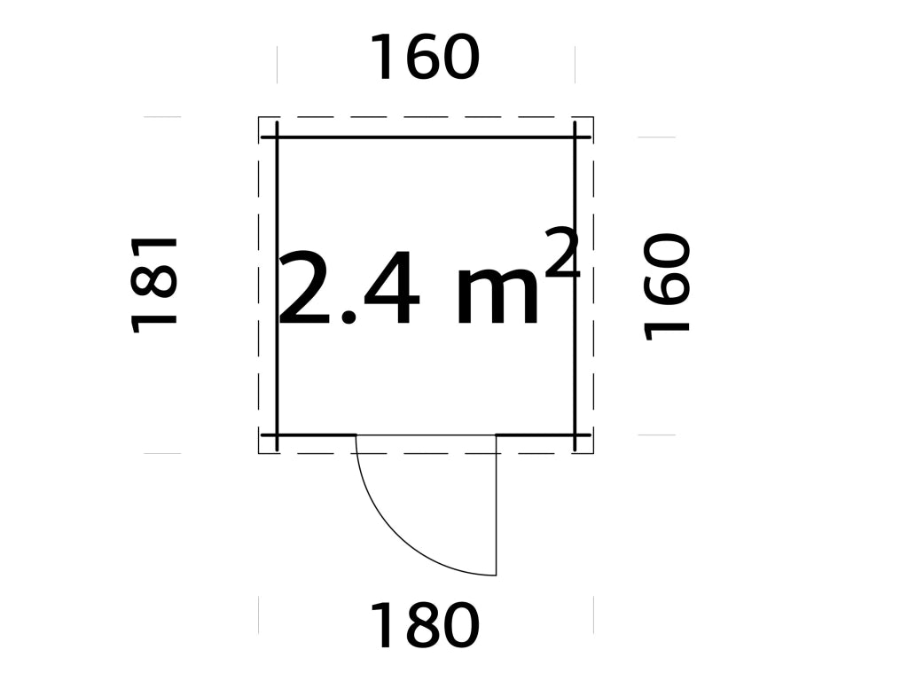Casetta in legno impregnato Zoe A 176X176