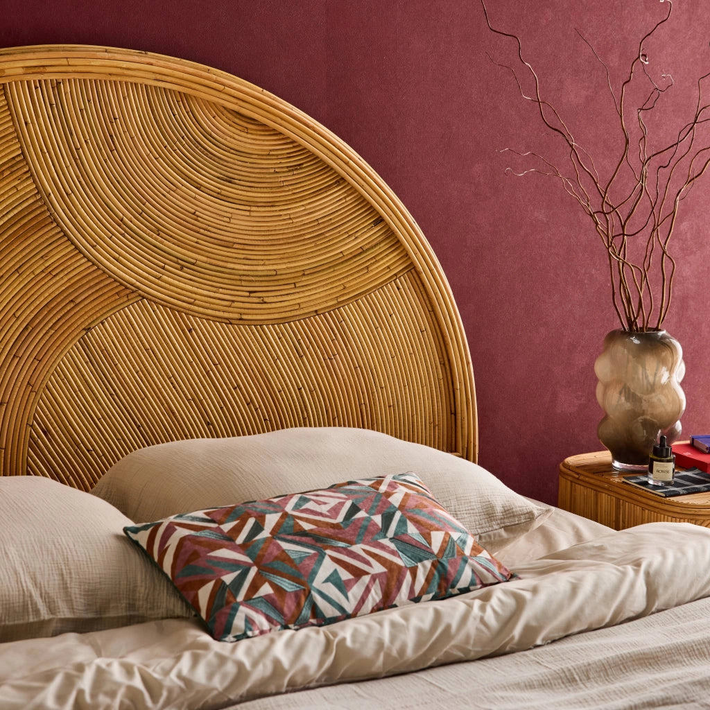 Testata in rattan naturale, marrone naturale