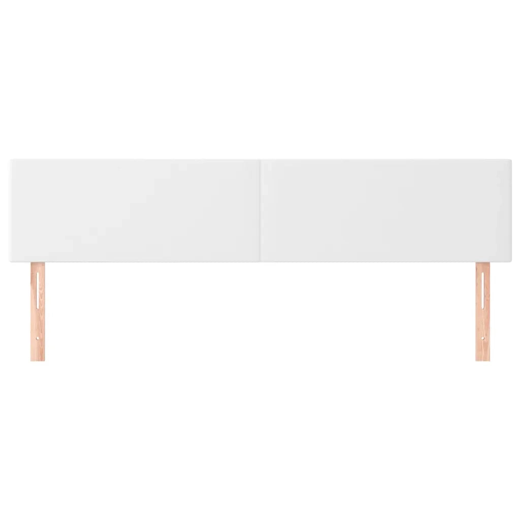 Testiera Bianca 200x5x78/88 cm in Similpelle 345853