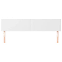 Testiera Bianca 200x5x78/88 cm in Similpelle 345853