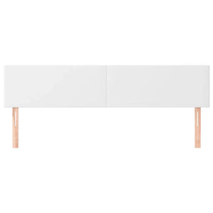 Testiera Bianca 200x5x78/88 cm in Similpelle 345853